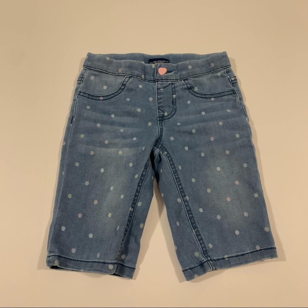 VIGOSS - Polka Dot Denim Bermuda Shorts